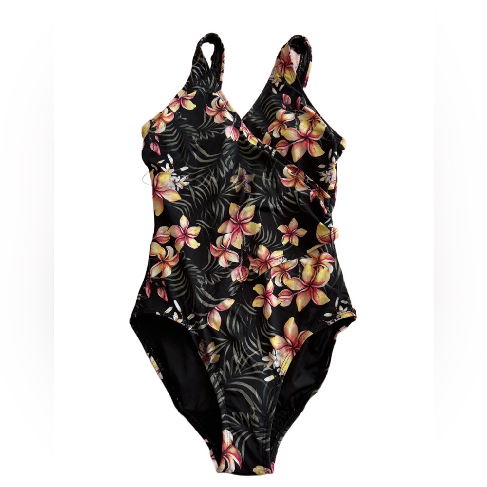 AZURE  BELLE PARADISE WRAP ONE PIECE SWIMSUIT,  Size 6, new without tags